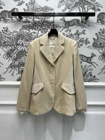 Colestore Vest Beige Corduroy Fabric