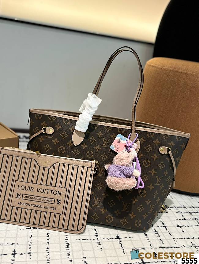 Colestore Louis Vuitton Neverfull Bandoulière Inside Out MM Beige 33 x 27 cm - 1