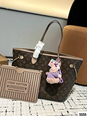 Colestore Louis Vuitton Neverfull Bandoulière Inside Out MM Beige 33 x 27 cm