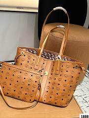 Colestore MCM Reversible Liz Shopper in Visetos Brown 36 x 27 cm - 2