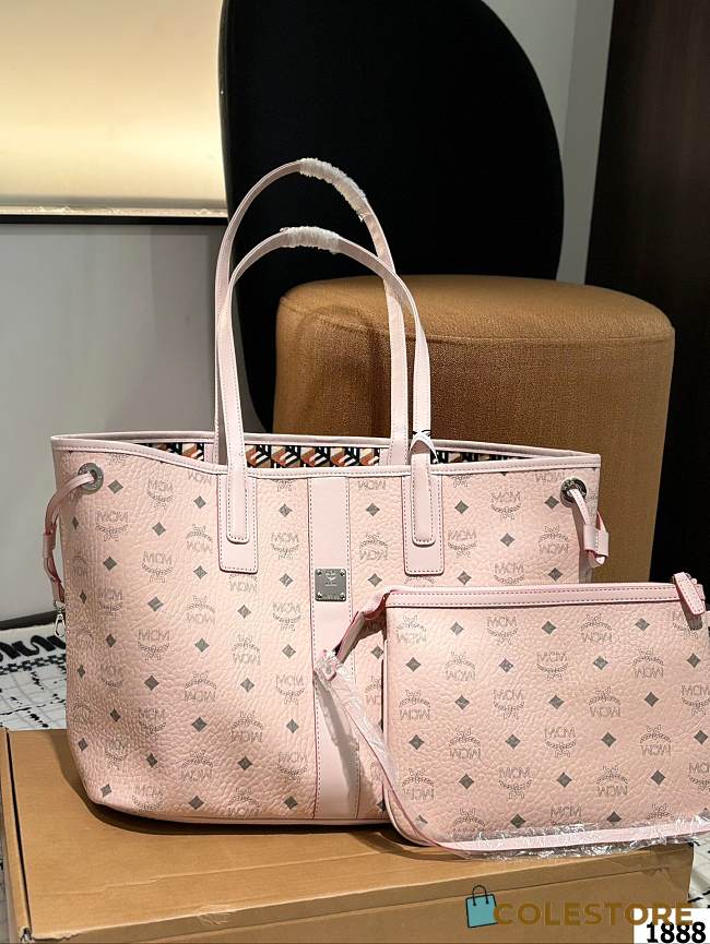 Colestore MCM Reversible Liz Shopper Pink 36 x 27 cm - 1