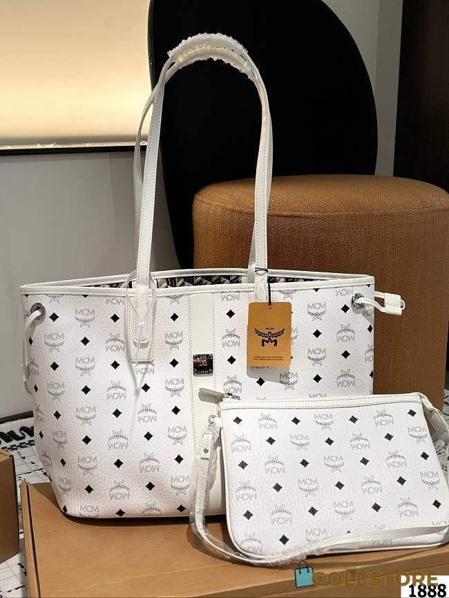 Colestore MCM Reversible Liz Shopper White 36 x 27 cm - 1
