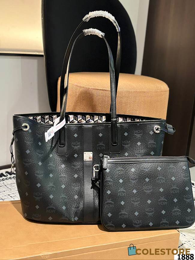 Colestore MCM Reversible Liz Shopper Black 36 x 27 cm - 1