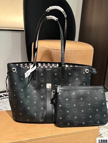 Colestore MCM Reversible Liz Shopper Black 36 x 27 cm