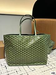 Colestore Goyard Green Anjou Tote Reversible Green 34 x 27 cm - 2