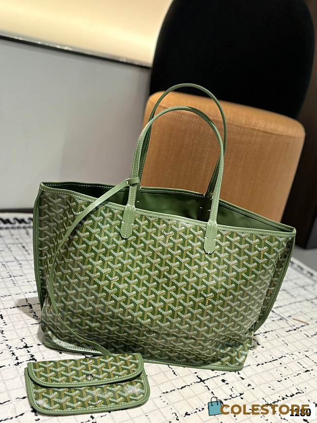 Colestore Goyard Green Anjou Tote Reversible Green 34 x 27 cm - 1