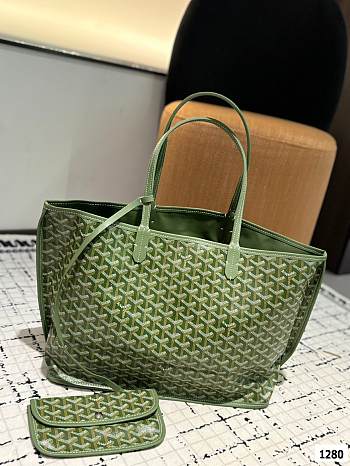 Colestore Goyard Green Anjou Tote Reversible Green 34 x 27 cm