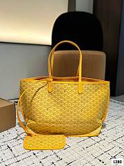 Colestore Goyard Green Anjou Tote Reversible Yellow 34 x 27 cm - 1