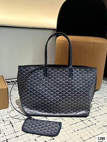 Colestore Goyard Green Anjou Tote Reversible Black Blue 34 x 27 cm