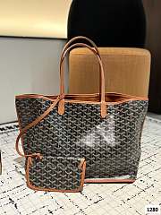 Colestore Goyard Green Anjou Tote Reversible Black Brown 34 x 27 cm - 1