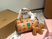 Colestore MCM Mini Boston Bag In Brown 18 x 11 cm - 1