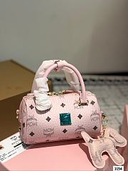 Colestore MCM Mini Boston Bag In Pink 18 x 11 cm - 1