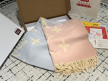 Colestore Louis Vuitton Scarf Blue Pink