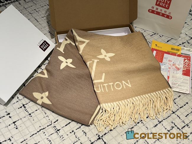 Colestore Louis Vuitton Scarf Brown 02 - 1