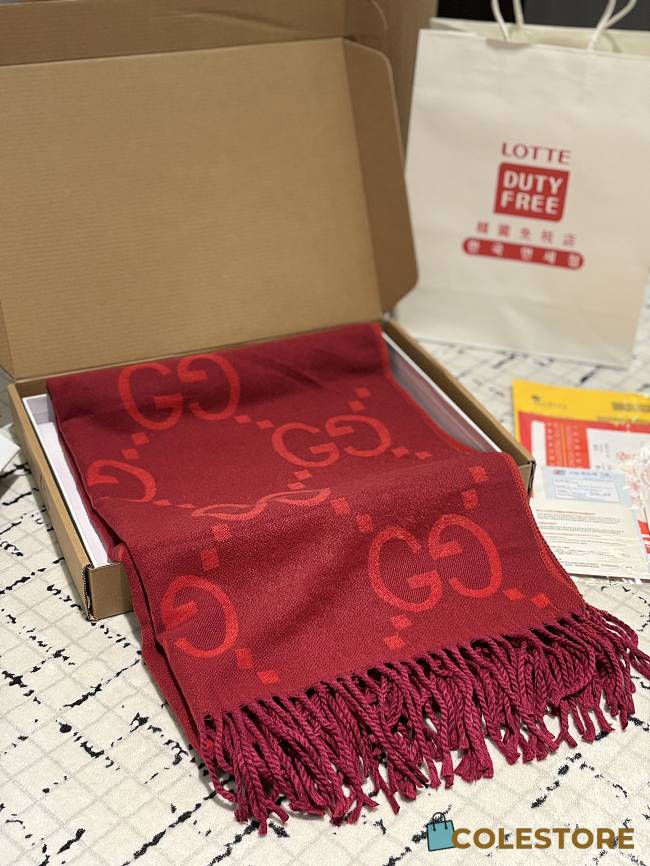 Colestore Gucci Scarf Red - 1