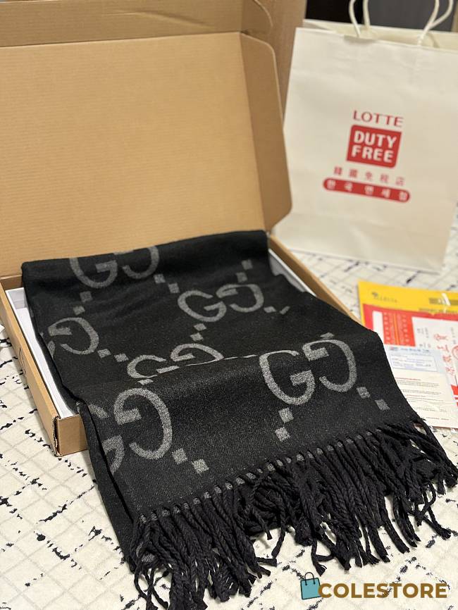 Colestore Gucci Scarf Black - 1