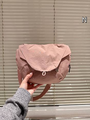Colestore Lululemon Curved Crossbody Bag Pink 28 x 21 cm