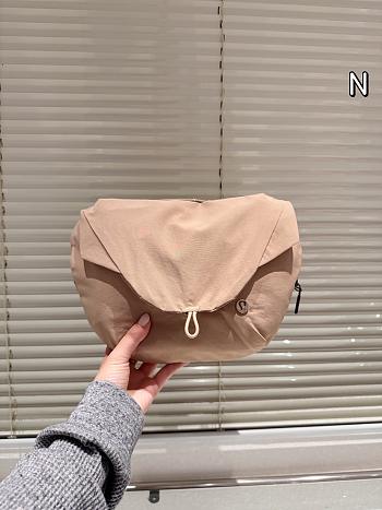 Colestore Lululemon Curved Crossbody Bag Beige 28 x 21 cm
