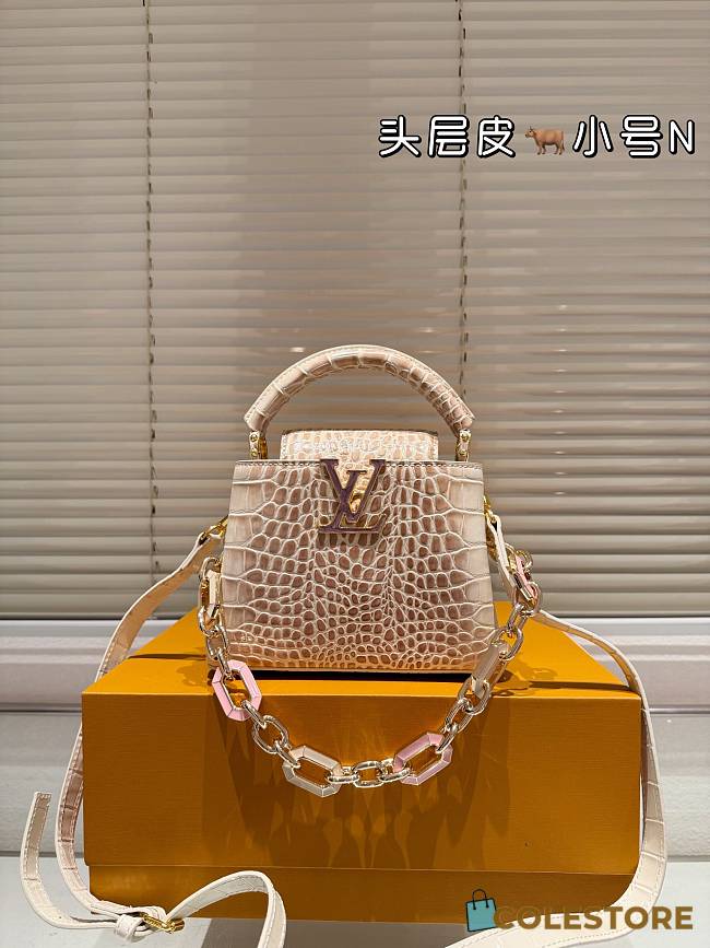 Colestore Louis Vuitton Capucines Crocodile White 27 x 18 cm - 1