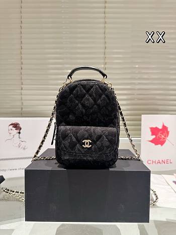 Colestore Chanel Pre-Owned 2021 mini CC backpack Black 13 x 18 cm