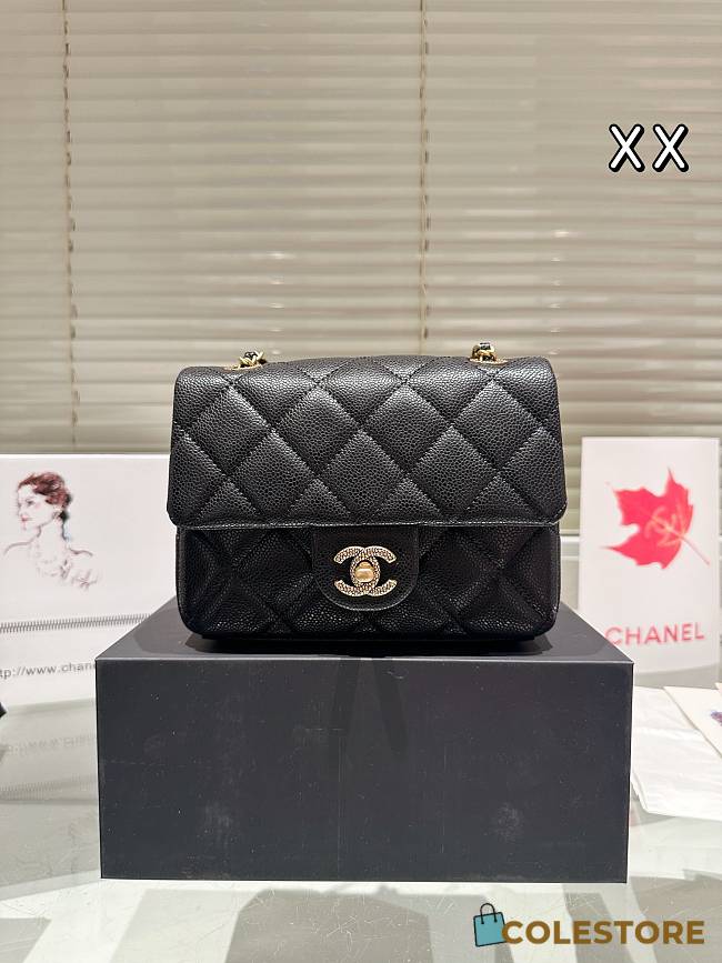 Colestore Chanel Flap Bag Caviar Black 18 x 15 cm - 1