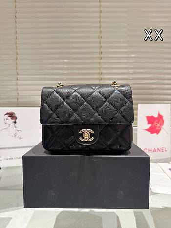 Colestore Chanel Flap Bag Caviar Black 18 x 15 cm