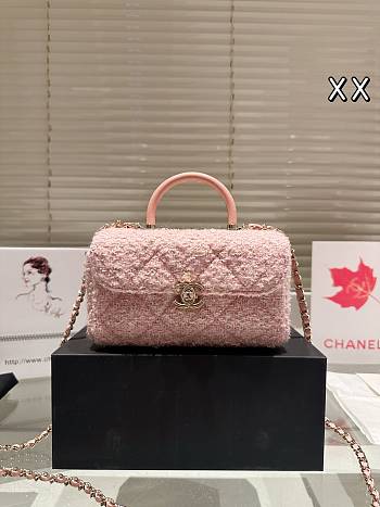 Colestore Chanel Vintage Pink Tweed 18 x 11 cm