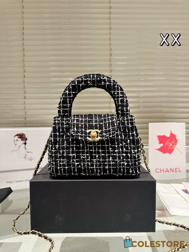 Colestore Chanel Kelly Tweed Black 20 x 14 cm - 1