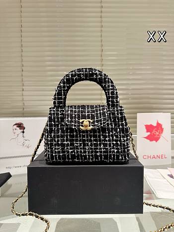 Colestore Chanel Kelly Tweed Black 20 x 14 cm