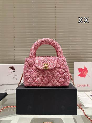 Colestore Chanel Kelly Tweed Pink 20 x 14 cm