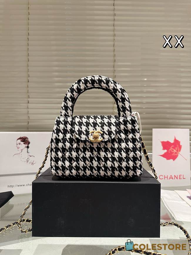 Colestore Chanel Kelly Tweed Black And White 20 x 14 cm - 1