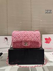 Colestore Chanel Flap Bag Tweed Hot Pink 20 cm - 1