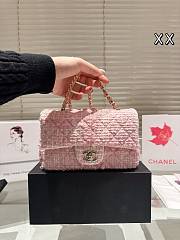 Colestore Chanel Flap Bag Tweed Baby Pink 20 cm - 5