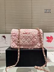 Colestore Chanel Flap Bag Tweed Baby Pink 20 cm - 4