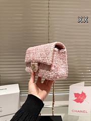 Colestore Chanel Flap Bag Tweed Baby Pink 20 cm - 2