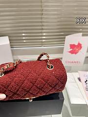 Colestore Chanel Flap Bag Tweed Rouge 20 cm - 3