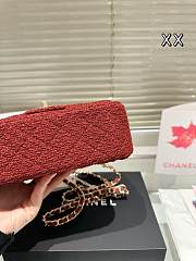 Colestore Chanel Flap Bag Tweed Rouge 20 cm - 5