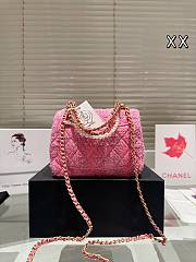 Colestore Chanel Flap Bag Tweed Pink 17cm - 6