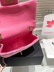 Colestore Chanel Flap Bag Tweed Pink 17cm - 5