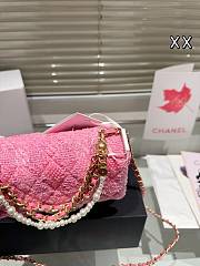 Colestore Chanel Flap Bag Tweed Pink 17cm - 4