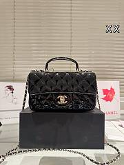 Colestore Chanel Flap Bag Shiny Leather Black 21 x 12 cm - 1