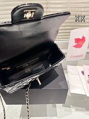 Colestore Chanel Flap Bag Shiny Leather Black 21 x 12 cm - 6