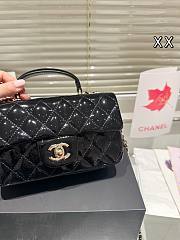 Colestore Chanel Flap Bag Shiny Leather Black 21 x 12 cm - 3
