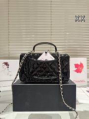 Colestore Chanel Flap Bag Shiny Leather Black 21 x 12 cm - 2