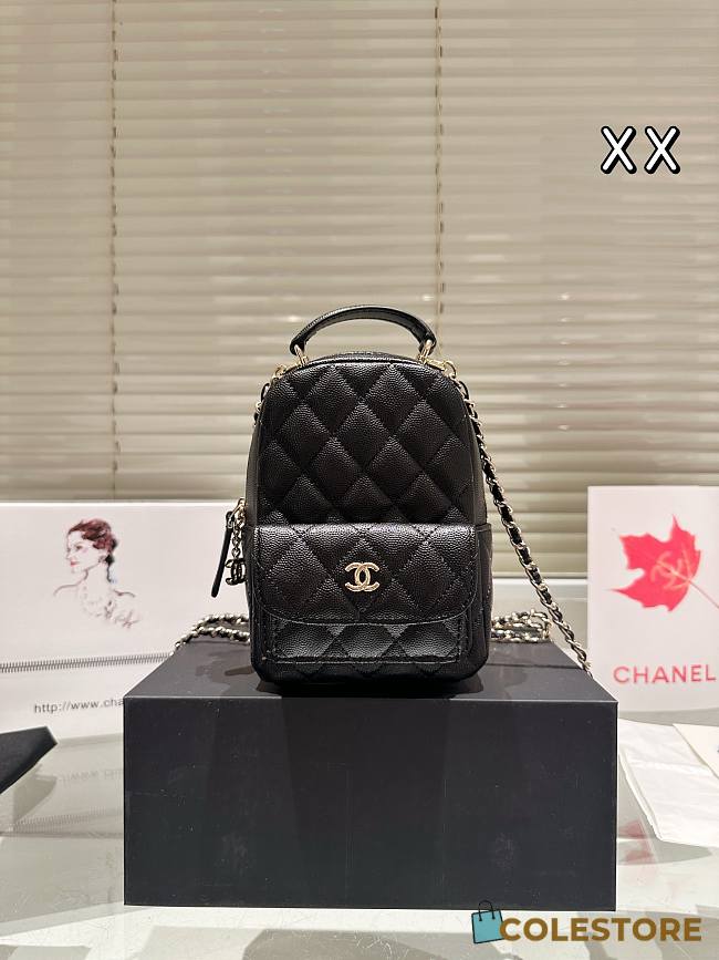 Colestore Chanel Backpack Caviar Black 13 x 18 cm - 1