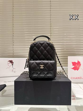 Colestore Chanel Backpack Caviar Black 13 x 18 cm