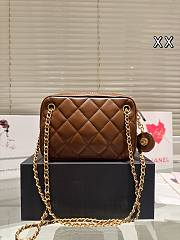 Colestore Chanel Mini Camera Case Shiny Lambskin & Gold-Tone Metal  Dark Brown 18 x 12 cm - 3