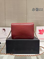 Colestore Small Flap Bag Grained Shiny Calfskin & Gold-Tone Metal Burgundy 17 x 12 cm - 2
