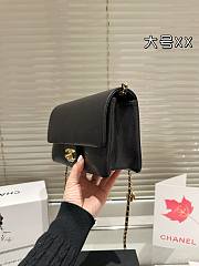 Colestore Flap Bag Grained Shiny Calfskin & Gold-Tone Metal Black 23 x 13 cm - 6