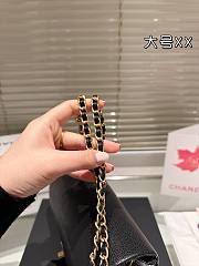 Colestore Flap Bag Grained Shiny Calfskin & Gold-Tone Metal Black 23 x 13 cm - 5